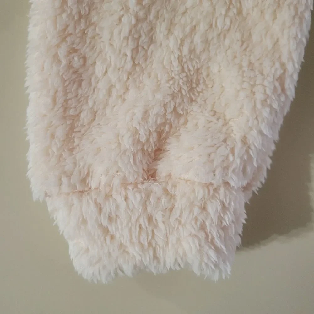 Cozy Cream Fuzzy Cropped Long Sleeve Pullover Top